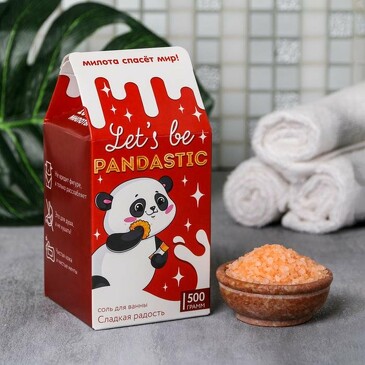 Соль в коробке молоко Let's be PANDASTIC, 500 г Beauty Fox