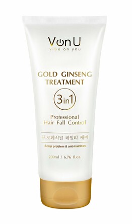 Уход для волос с экстрактом золотого женьшеня Ginseng Gold Treatment, 200 мл Von U
