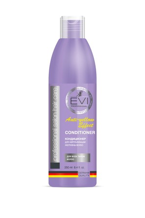 Кондиционер Сеербристый с фиолетовым пигментом для нейтрализации желтизны волос 250 мл EVI professional