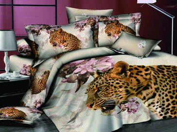 Комплект постельного белья deluxe leopard on the prowl Мосальский Текстиль