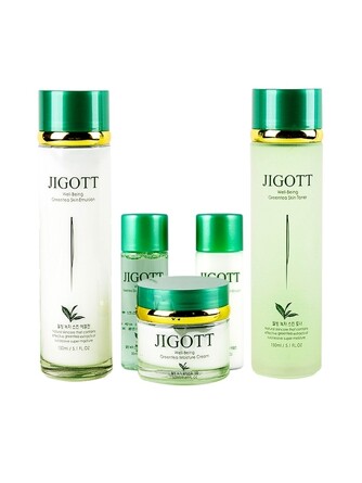 Набор средств для лица с экстрактом зеленого чая (3 шт) Jigott
