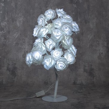 Светодиодный куст 0,45 м, Розы белые, 24 LED Luazon Lighting