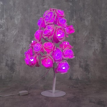 Светодиодный куст 0,45 м, Розы розовые, 24 LED Luazon Lighting