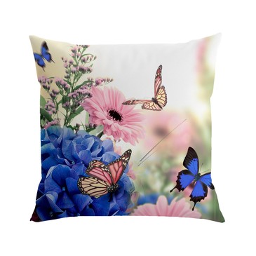 Подушка декоративная Цветы и бабочки  Сирень